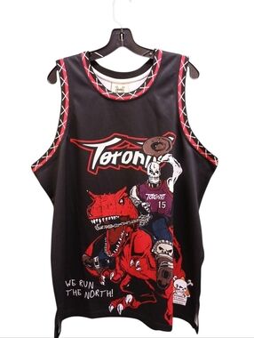 Brand X We Run The North Toronto Carter 15 Basketball Jersey Tank Top Size 2X